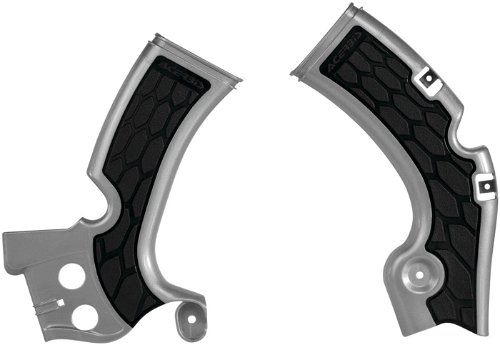 Acerbis Silver/Black X-Grip Frame Guard - 2374271015