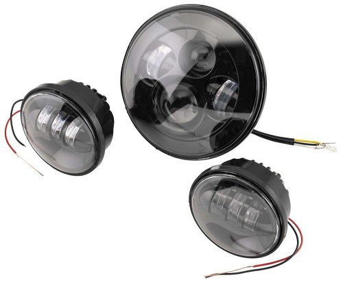 Letric Lighting LED Headlamp and Fog Lamp Kit Black 7"