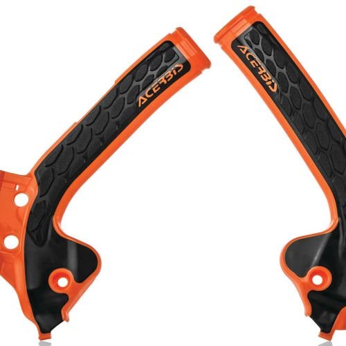Acerbis 16 Orange/Black X-Grip Frame Guard - 2686045225