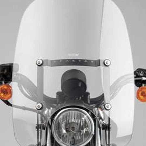 National Cycle Clear Spartan Quick Release Windshield With Mount Kit, Covered Forks