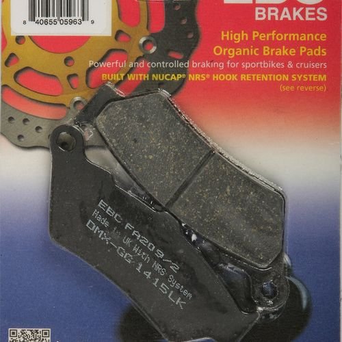 EBC 1 Pair FA Series Organic Replacement Brake Pads MPN FA209/2