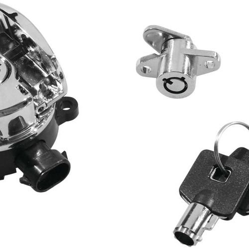 Bikers Choice Ignition Switch and Saddlebag Lock Kit For - 78403 Chrome