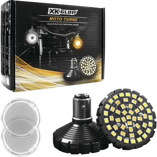 XK Glow LED Turn Signal and Lens Kit Dual Bullet White/Amber - XK1157B-WA-C