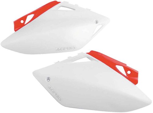 Acerbis White/Red Side Number Plate for Honda - 2043311030