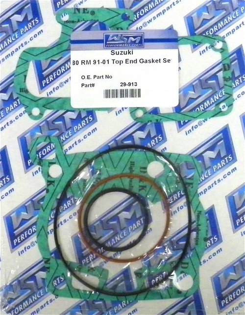 WSM Top End Gasket Kit For Suzuki 80 RM 91-01 29-913
