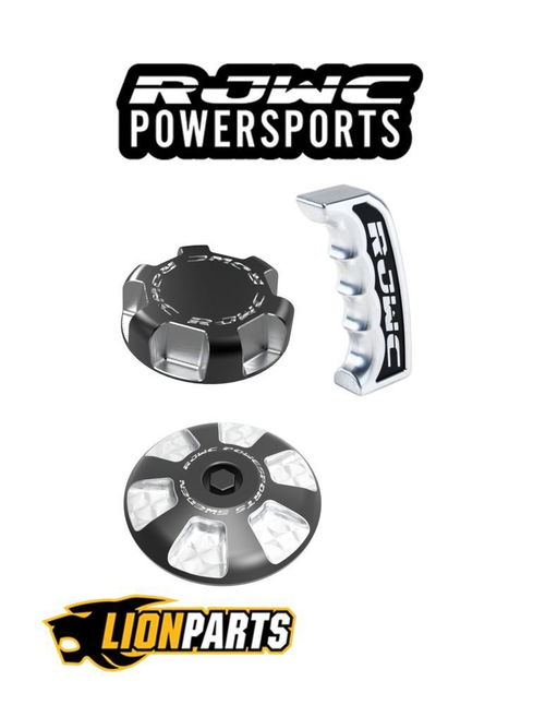 RJWC Krossflow Billet Gas Cap With Airbox Lid And Billet Shifter For Can Am Outlander + Renegade G2