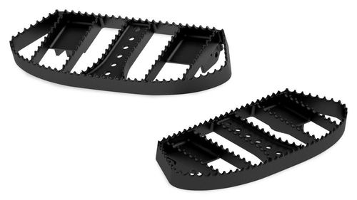 Burly Brand MX Floorboards Pair Black - B13-1050B