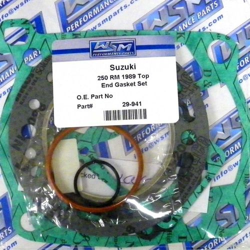 WSM Top End Gasket Kit For Suzuki 250 RM 1989 29-941