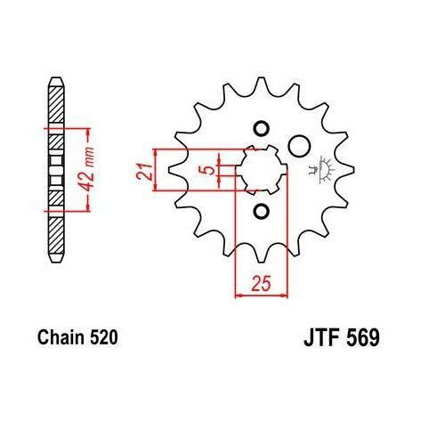 Steel Front Sprocket 11T for Street YAMAHA XV250 Virago 1988-1990