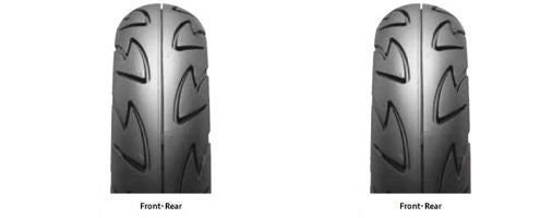 Bridgestone Front Rear 3.50-10 + 80/90-10 Hoop B01 Motorcycle Tire Set