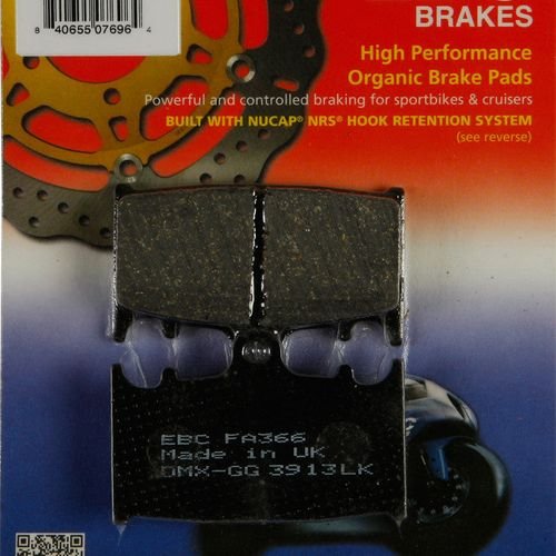 EBC 1 Pair FA Series Organic Replacement Brake Pads MPN FA366