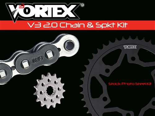 Vortex Black WSS 525SX3-110 Chain and Sprocket Kit 16-41 Tooth - CK4132