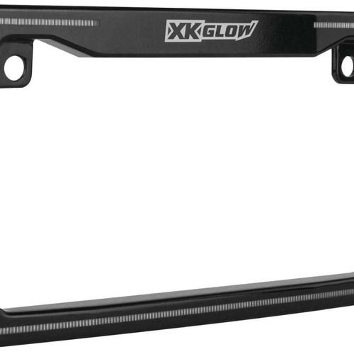XK Glow LED License Plate Frame Black - XK034018-B