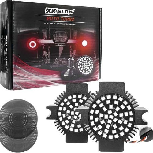 XK Glow LED Turn Signal and Lens Kit Dual Flat Red - XK1157F-RR-S