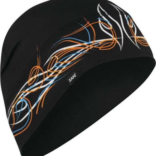 Zan Headgear Helmet Liner/Beanie SportFlex Series All Pinstripe Flame UPF