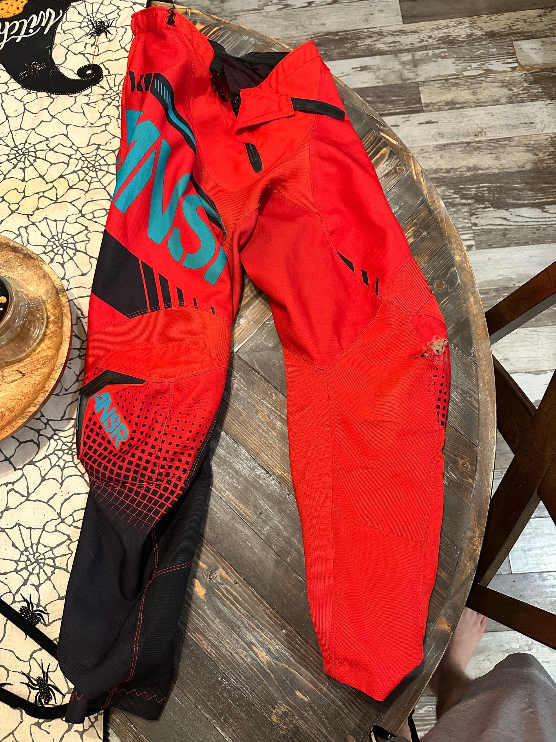 Men's Answer Pants And Jersey. Red Blue And black