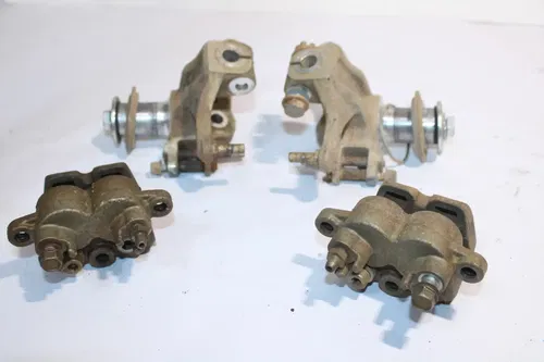 2008 Can-am Ds450 Efi Front Steering Knuckles Set Pair W/ Calipers