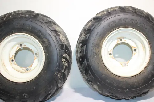 2001-2003 Polaris Scrambler 50 OEM Front Wheels Rims W Tires 16x8-7