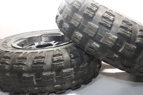 ITP Yfz450r Yfz450 Banshee Raptor Front Wheels Rims W Tires 10x5 4/156