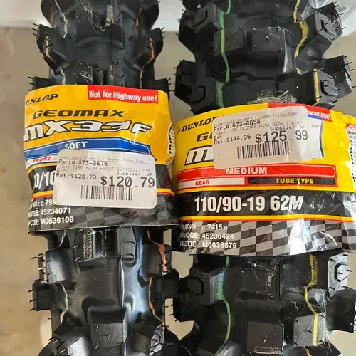 Dunlop MX 33 And 53 Tire Combo