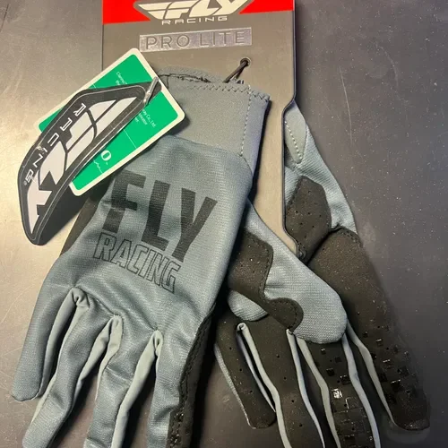 Fly Racing Pro Lite Gloves Grey/Black Men's Size Large