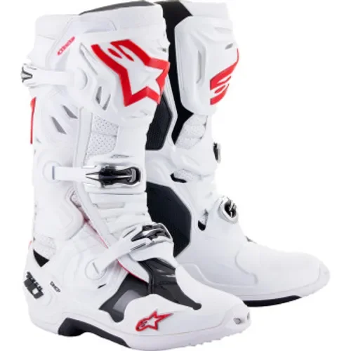 Tech 10 Supervented Boots White/Bright Red Size 7