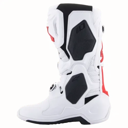 Tech 10 Supervented Boots White/Bright Red Size 12