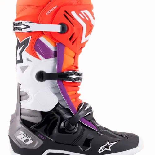 Tech 10 Boots Black/Red Fluo/Orange Fluo/White