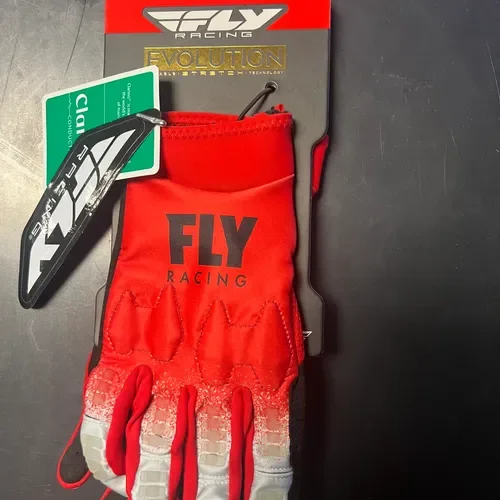Fly Racing Evolution DST Gloves Red/Grey Men's Medium