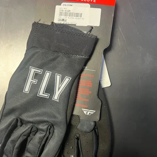 Fly Racing Pro Lite Gloves Black Men's Size Medium 