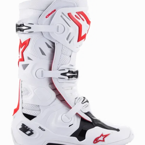 Tech 10 Supervented Boots White/Bright Red Size 8