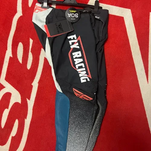 Fly Racing Evolution DST Pants Black/Grey/Blue Men's Size 28