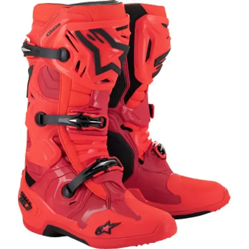 Tech 10 Ember LE Boots Red Fluo/Bright Red/Black Size 9