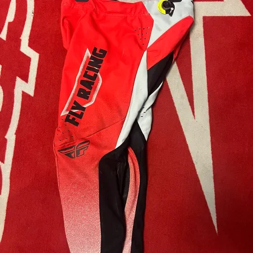 Fly Racing Evolution DST Pants Red/Grey Men's Size 30