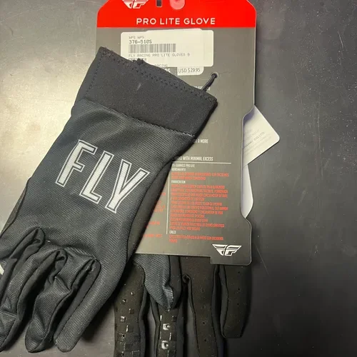 Fly Racing Men’s Pro Lite Gloves Black Size Small