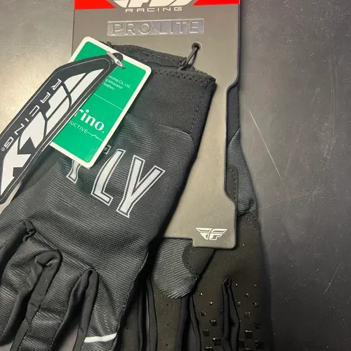 Fly Racing Men’s Pro Lite Gloves Black Men's Size Medium 