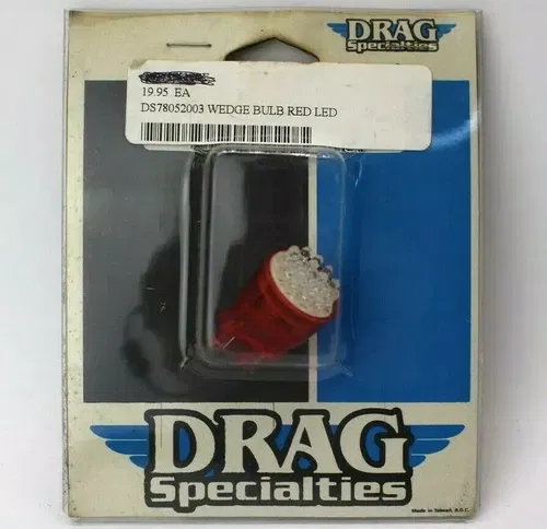 Drag Specialties Red LED Wedge Bulb DS78052003 7248
