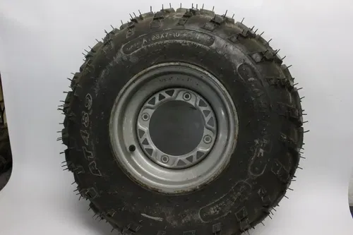 2004 Polaris Scrambler 500 4x4 Oem Front Wheel Rim And Brand New Tire S1948