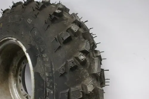 2004 Polaris Scrambler 500 4x4 Oem Front Wheel Rim And Brand New Tire S1948