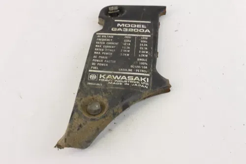 Kawasaki Generator GA3200A Oem Label Specification c7248