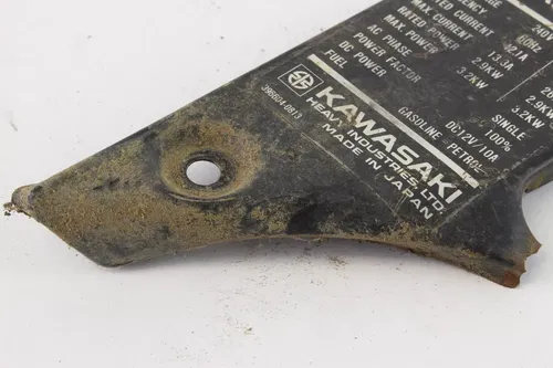Kawasaki Generator GA3200A Oem Label Specification c7248