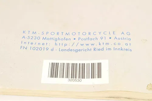 1998 Ktm 620 400 SX SC EGS Original Owners Manual Book 9681