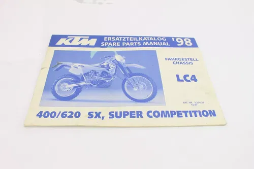 1998 Ktm 400 / 620 LC4 Chassis Spare Part Number Manual Book 9681