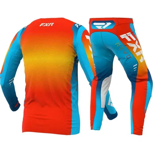 2024 FXR Gear Combo - FXR Revo Orange & Blue - XXL / 38