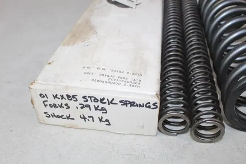 2001 - 2024 Kawasaki KX 85 Stock OEM .29 Kg Fork 4.7 Kg Shock Spring set KX85