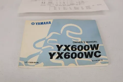 1989 Yamaha Radian YX600 W WC Owners Manual YX 600 89 B