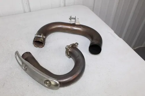 2018 2019 Yamaha YZ450F OEM Exhaust Mid and Head Pipe with Shield YZ450 18/2
