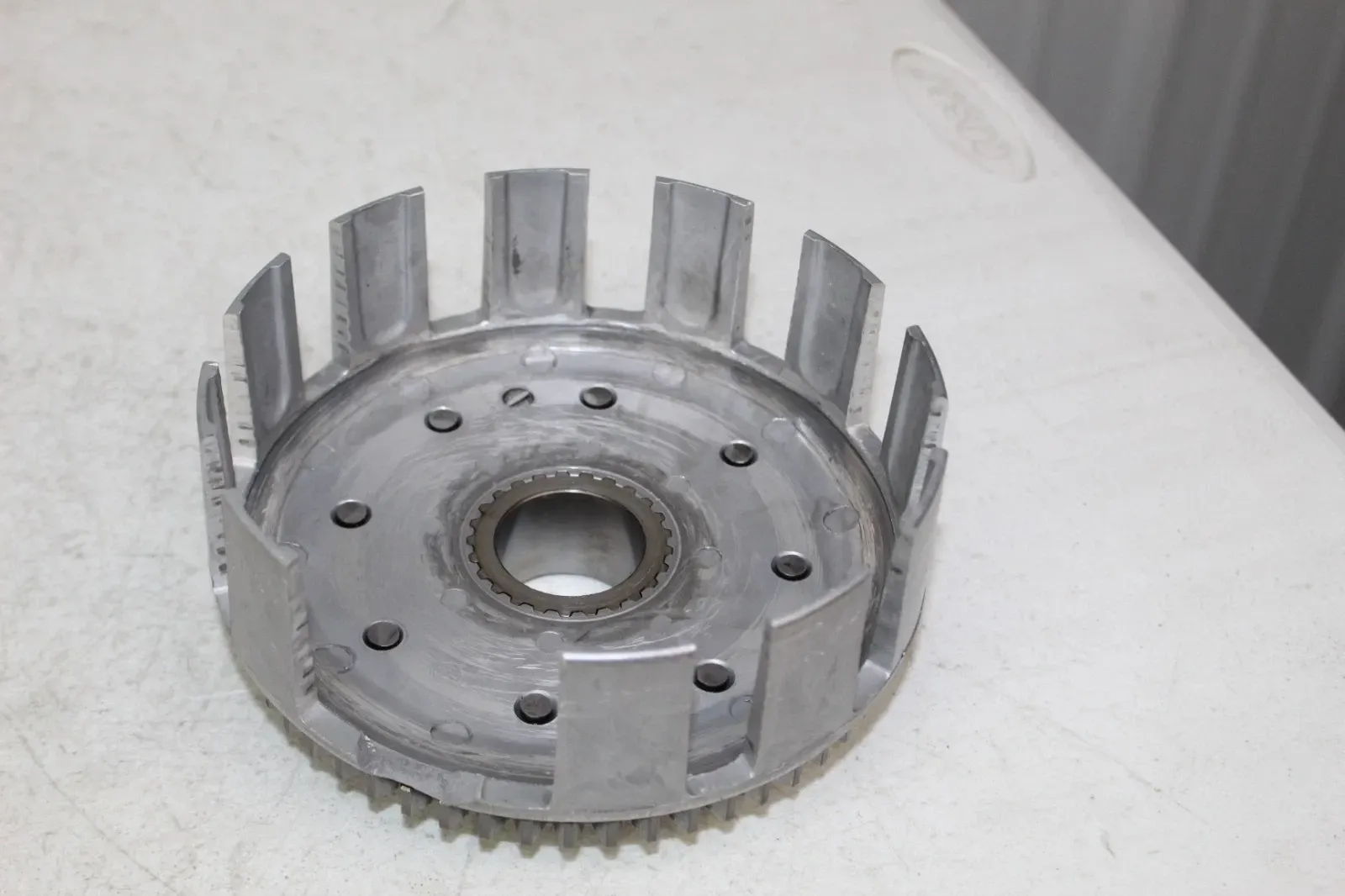 1990 1991 Kawasaki KX250 OEM Clutch Basket 13095-1206 Damaged