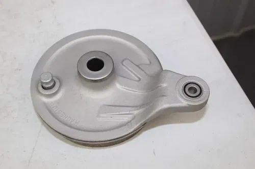 1983 Yamaha YZ125 OEM Rear Brake Backing Plate with Shoes and Cam YZ 125 83