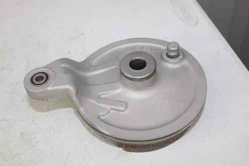 1983 Yamaha YZ125 OEM Rear Brake Backing Plate with Shoes and Cam YZ 125 83
